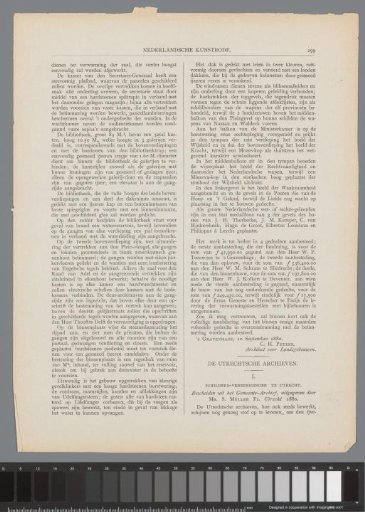 Page from the Nederlandsche Kunstbode