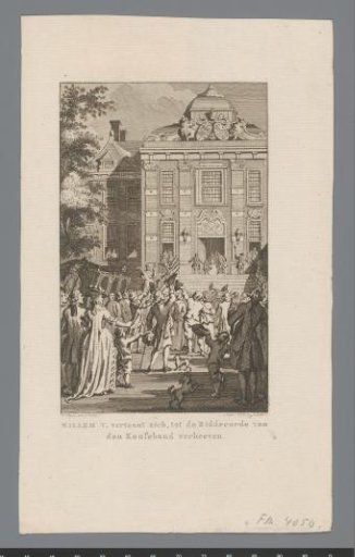 William V Presents Himself as a Knight of the Order of the Garter on the Terrace of Huis ten Bosch, 1752