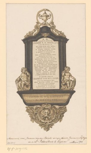 Grave monument to Johannes van den Bergh and his wife Joanna van Teylingen in the Pieterskerk in Leiden