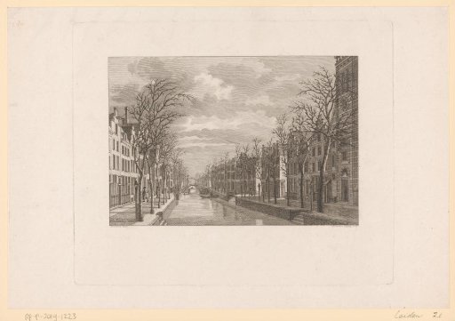 Rapenburg in Leiden before the gunpowder explosion, 12 January 1807