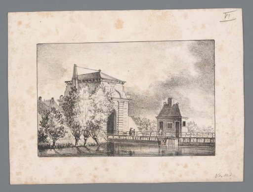 View of the Rijnsburgerpoort in Leiden
