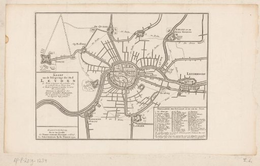 Map of the Siege of Leiden, 1573-1574
