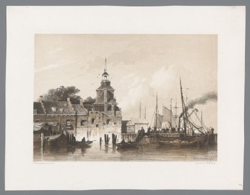 View of the Ooster Oude Hoofdpoort in the Oude Haven in Rotterdam