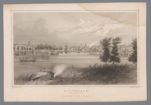 View of Rotterdam with the Ooster Oude Hoofdpoort