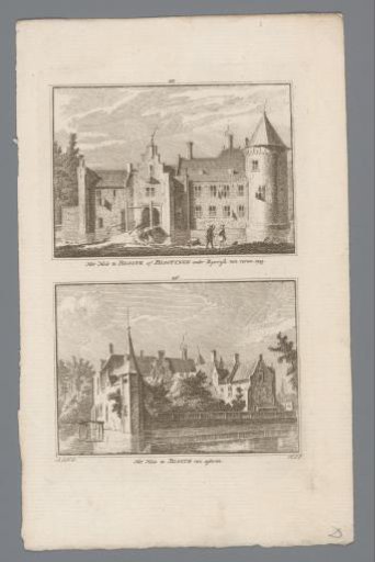Views of the front and rear of House Te Blotinghe near Rijswijk