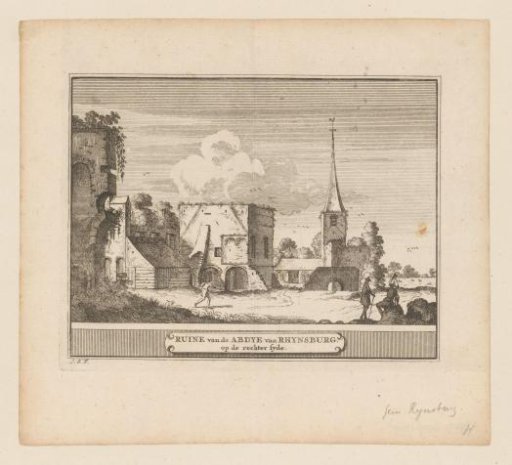 View of the ruins of the Abbey of Rijnsburg