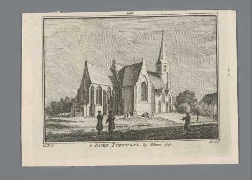 View of the church of Poortugaal
