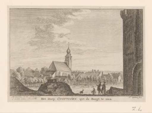 View of the village of Oostvoorne