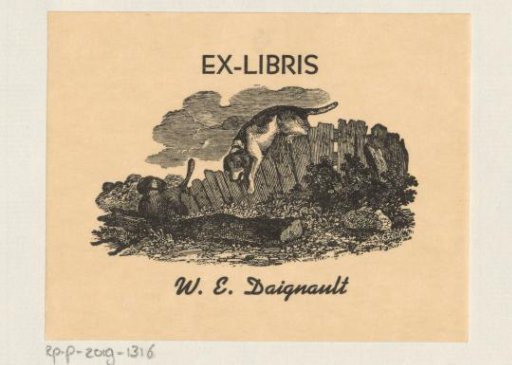 Ex libris of W.E. Daignault