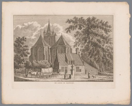 Village view with the Reformed Church in Kapelle