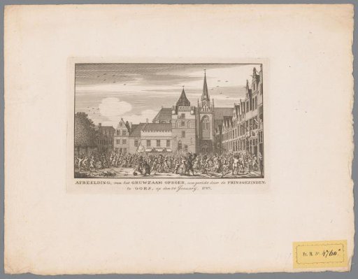 Riot by Orangists on the market in Goes, 1787