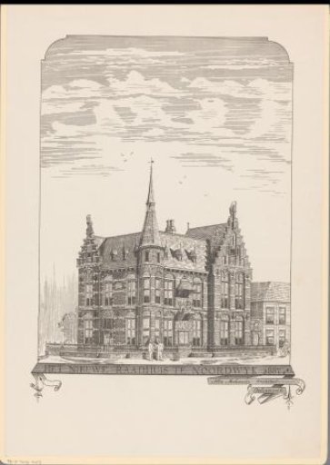 View of the Town Hall on the Voorstraat in Noordwijk