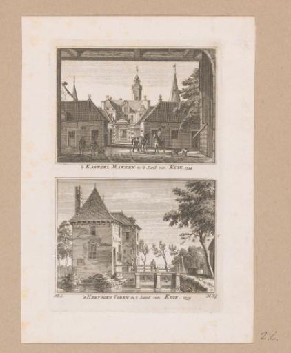 Views of the Castle Het Makken near Vierlingsbeek and the 's-Hertogentoren in Groeningen