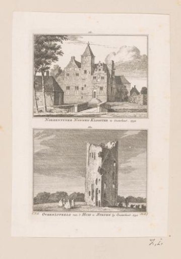 Views of De Blauwe Camer and the ruins of Castle Strijen in Oosterhout