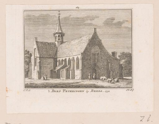 View of the church of the village of Teteringen