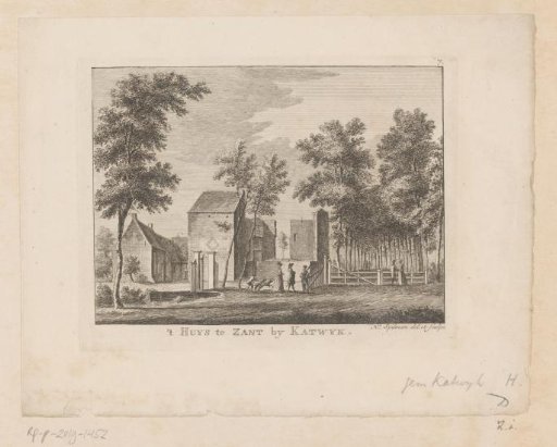 View of the ruins of Château 't Zand near Katwijk