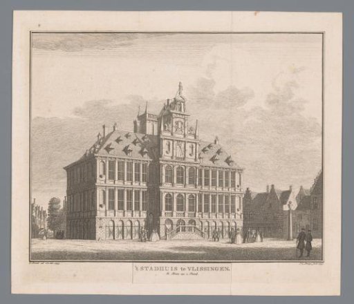 View of the Old Town Hall in Flushing, 1743