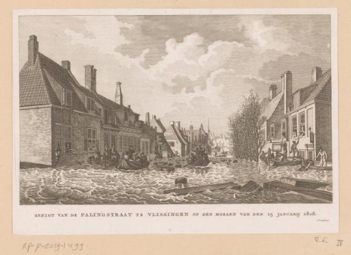 Flooding in the Palingstraat in Flushing, 1808