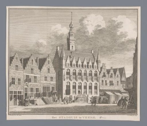 View of the town hall of Veere, 1743