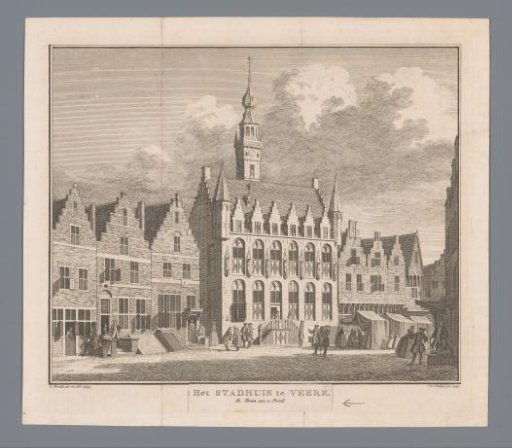 View of the town hall of Veere, 1743