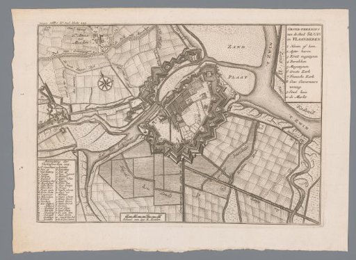Map of Sluis in Zeeland