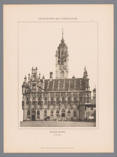 View of the Town Hall in Middelburg