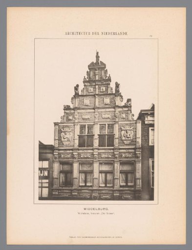 View of the house De Gouden Sonne in Middelburg