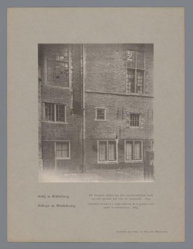 View of the former stables on the Grote Hof of the Abbey in Middelburg, 1895
