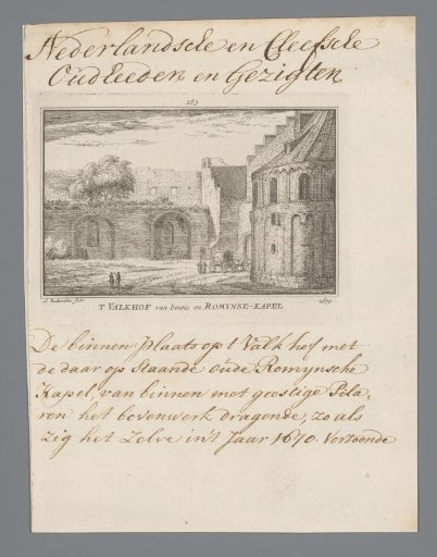 View of the Valkhof and the St. Martin's Chapel or Barbarossa Ruin in Nijmegen, 1670
