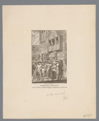 Burning of the Post van de Neder-Rhijn on the Scaffold in Front of the Town Hall in Arnhem on 22 April 1786