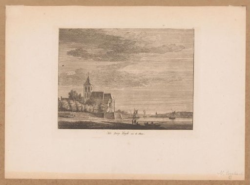 View of the village of Cuijk and the Maas