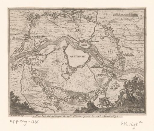 Map of the Siege of Maastricht, 1632