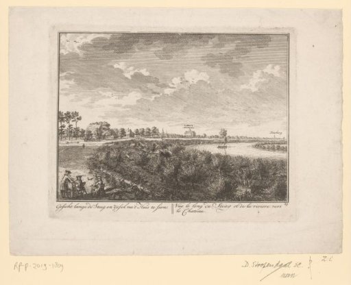 View along the IJssel of Middachten Castle and Doesburg