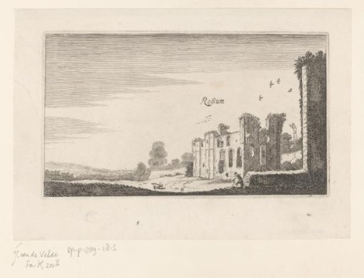 View of the ruins of Rossum Castle