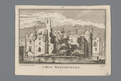 View of the ruins of Waardenburg Castle, 1612