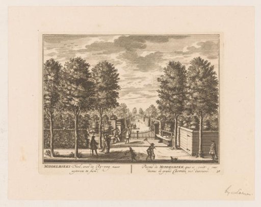 Garden of Middelhoek with an avenue
