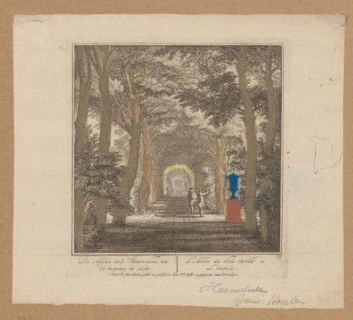 View of the entrance to an avenue at Heemstede Castle