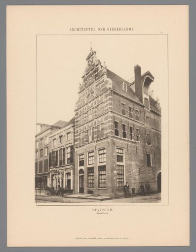 View of the building De Drie Haringen on the Brink in Deventer