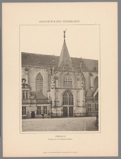 View of the main portal of the Sint-Michaëlskerk in Zwolle