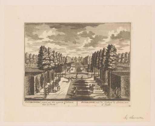 View of the garden of the country estate Otterspoor on the Vecht near Maarssen