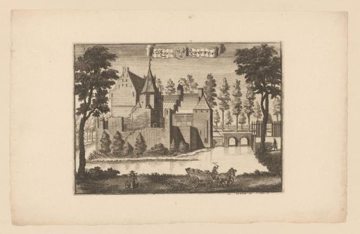 View of the house or castle Rhijnauwen near Bunnik