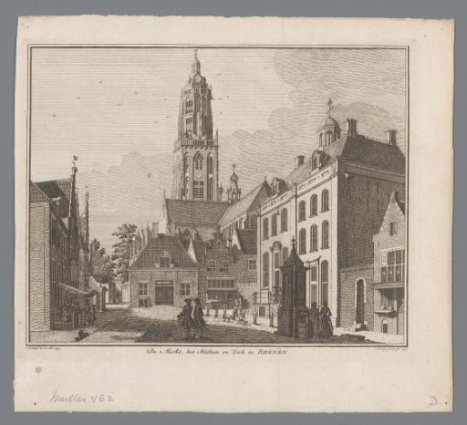 View of the Market, the Town Hall, and the Cunerakerk in Rhenen