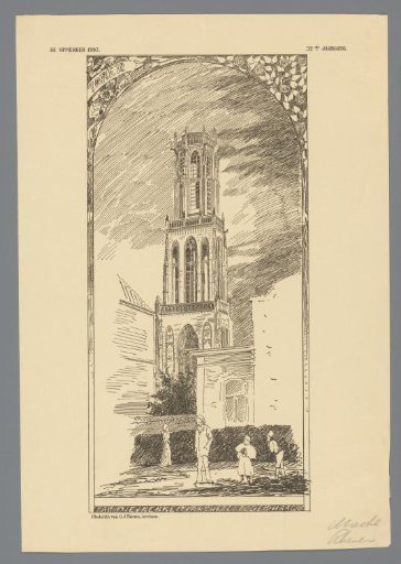 View of the Tower of the Cunerakerk in Rhenen