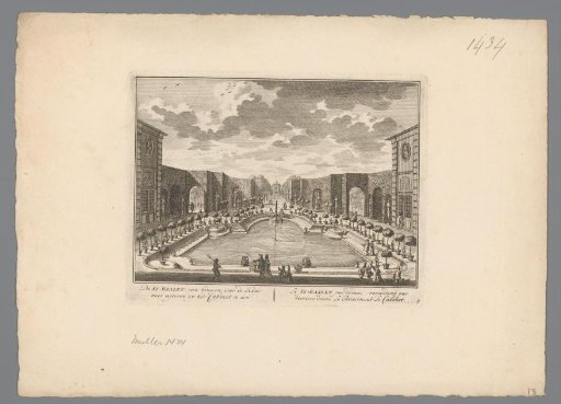 View of the garden of the estate Zijdebalen on the Vecht near Utrecht