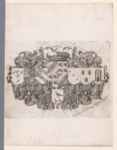 Map of the Hoogheemraadschap of Schieland, Coats of Arms