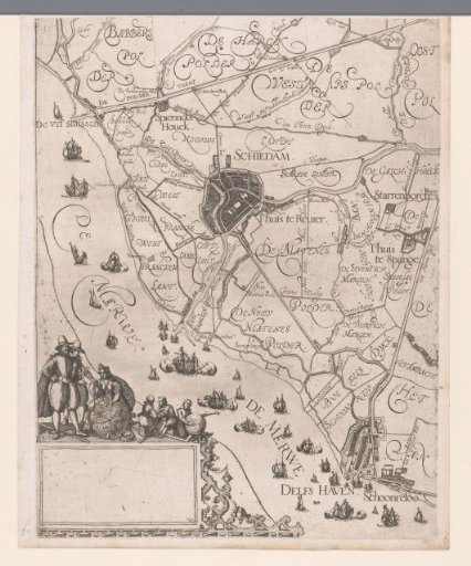Map of the Hoogheemraadschap of Schieland, with Schiedam and Delfshaven