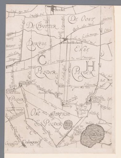 Map of the Hoogheemraadschap of Schieland, with Berkel and Bergschenhoek