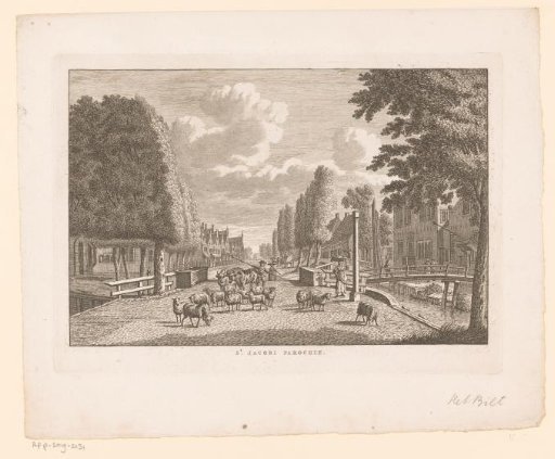 Village View with Street in Sint-Jacobiparochie