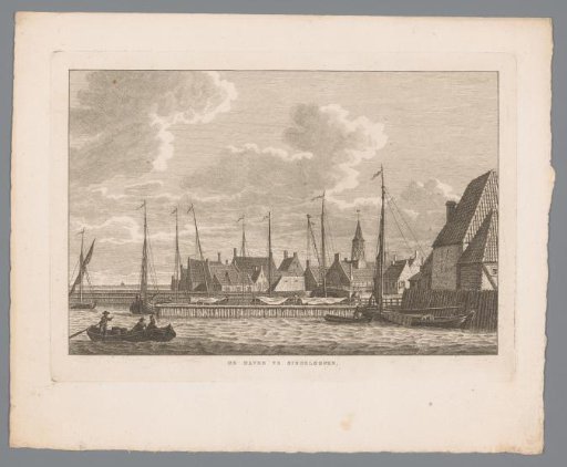 View of the harbor of Hindeloopen