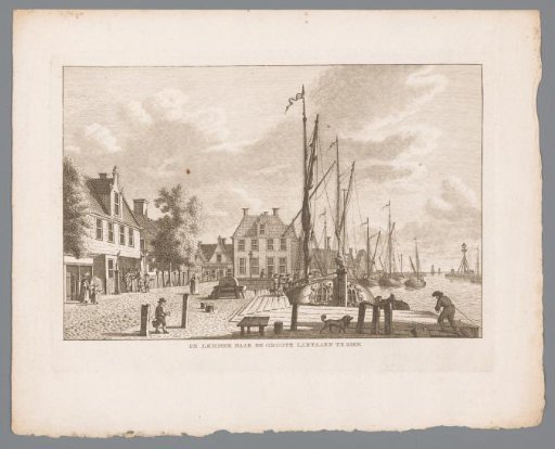 Harbour of Lemmer with a View of 'de grote lantaarn'